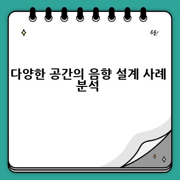다양한 공간의 음향 설계 사례 분석