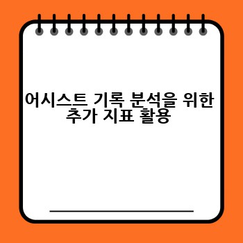 어시스트 기록 분석을 위한 추가 지표 활용