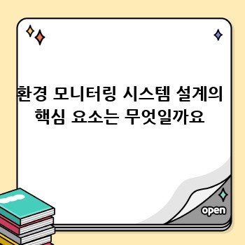 환경 모니터링 시스템 설계의 핵심 요소는 무엇일까요