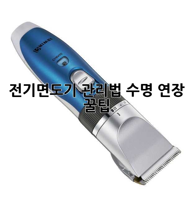 전기면도기 관리법: 수명 연장 꿀팁!