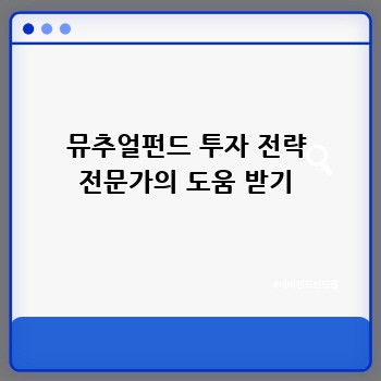 뮤추얼펀드 투자 전략 전문가의 도움 받기
