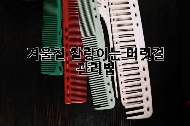 겨울철 찰랑이는 머릿결 관리법